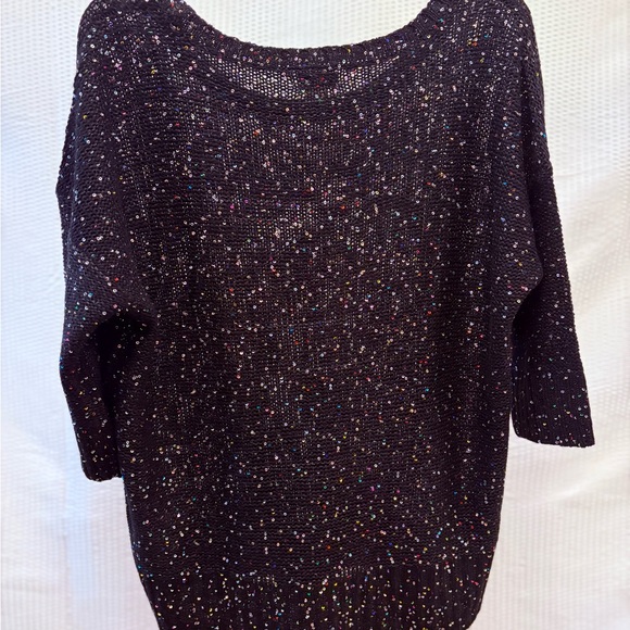Jaclyn Smith black sequin sweater with a round neck and 3/4-length sleeves XL - Picture 2 of 3